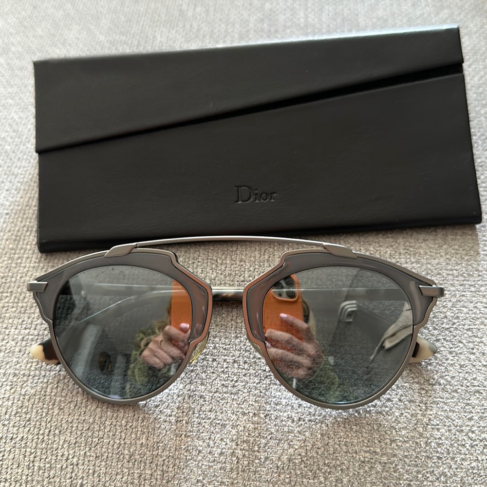 DIOR - Mirrored Silver Sunglasses